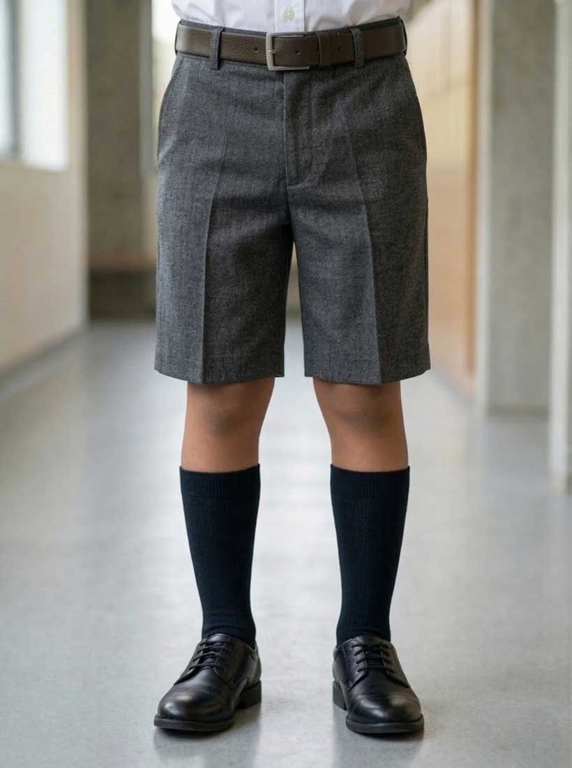 Grey School Uniform Half Pant