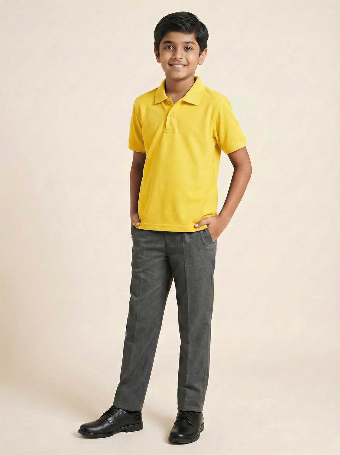 Yellow School Uniform Polo T-Shirt