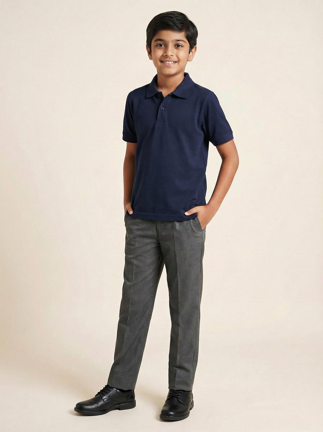 Navy Blue School Uniform Polo T-Shirt