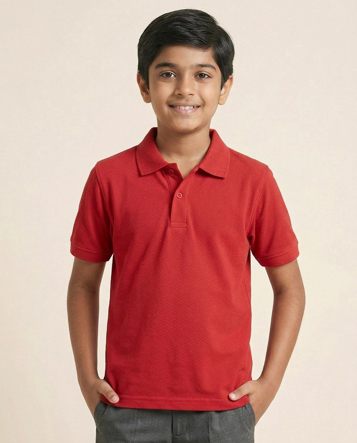 Red School Uniform Polo T-Shirt