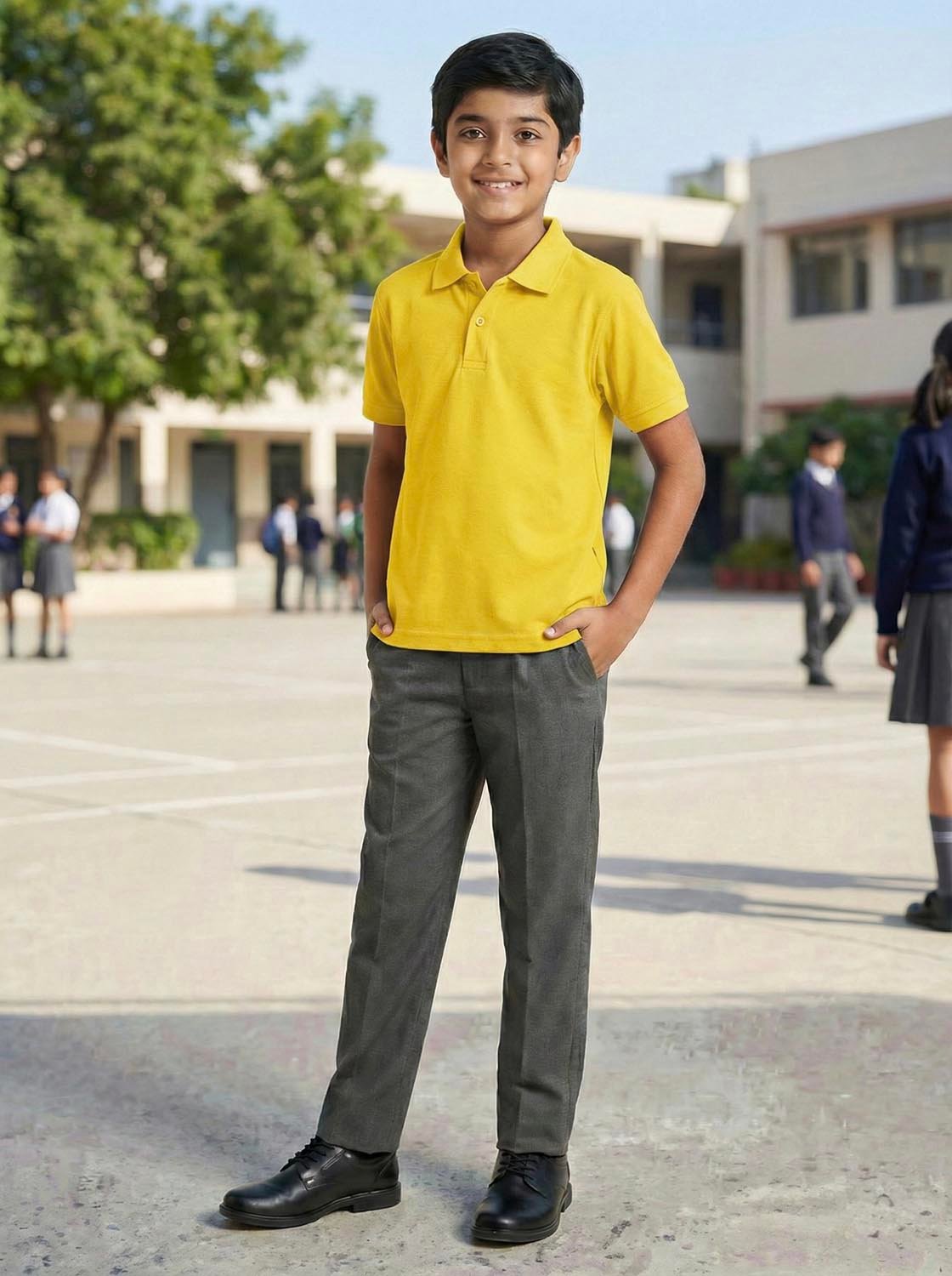 Yellow School Uniform Polo T-Shirt