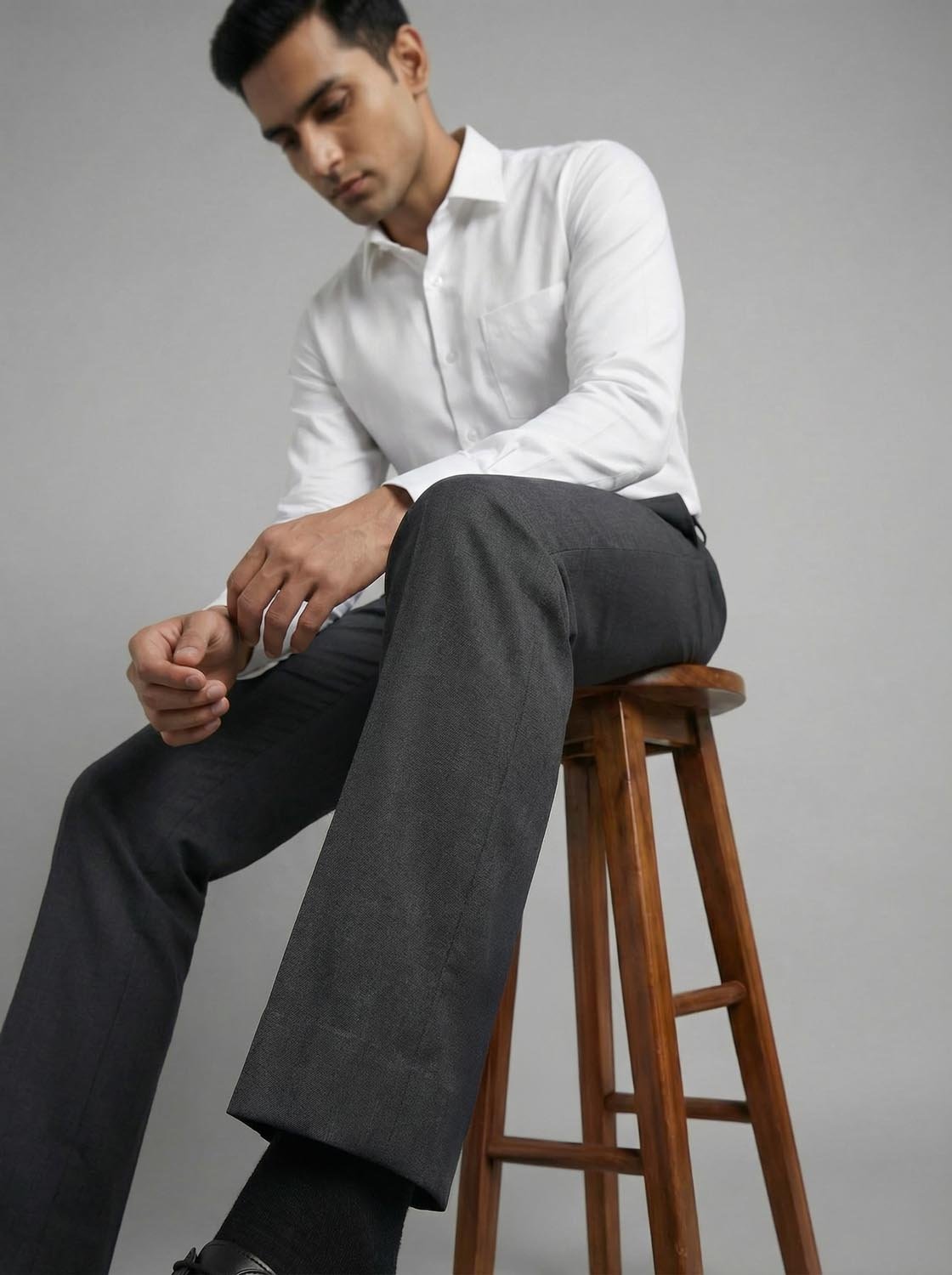 Men’s Premium Charcoal Grey Formal Trousers