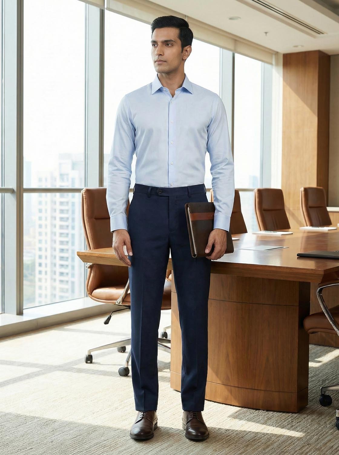 Men’s Premium Navy Blue Formal Trousers