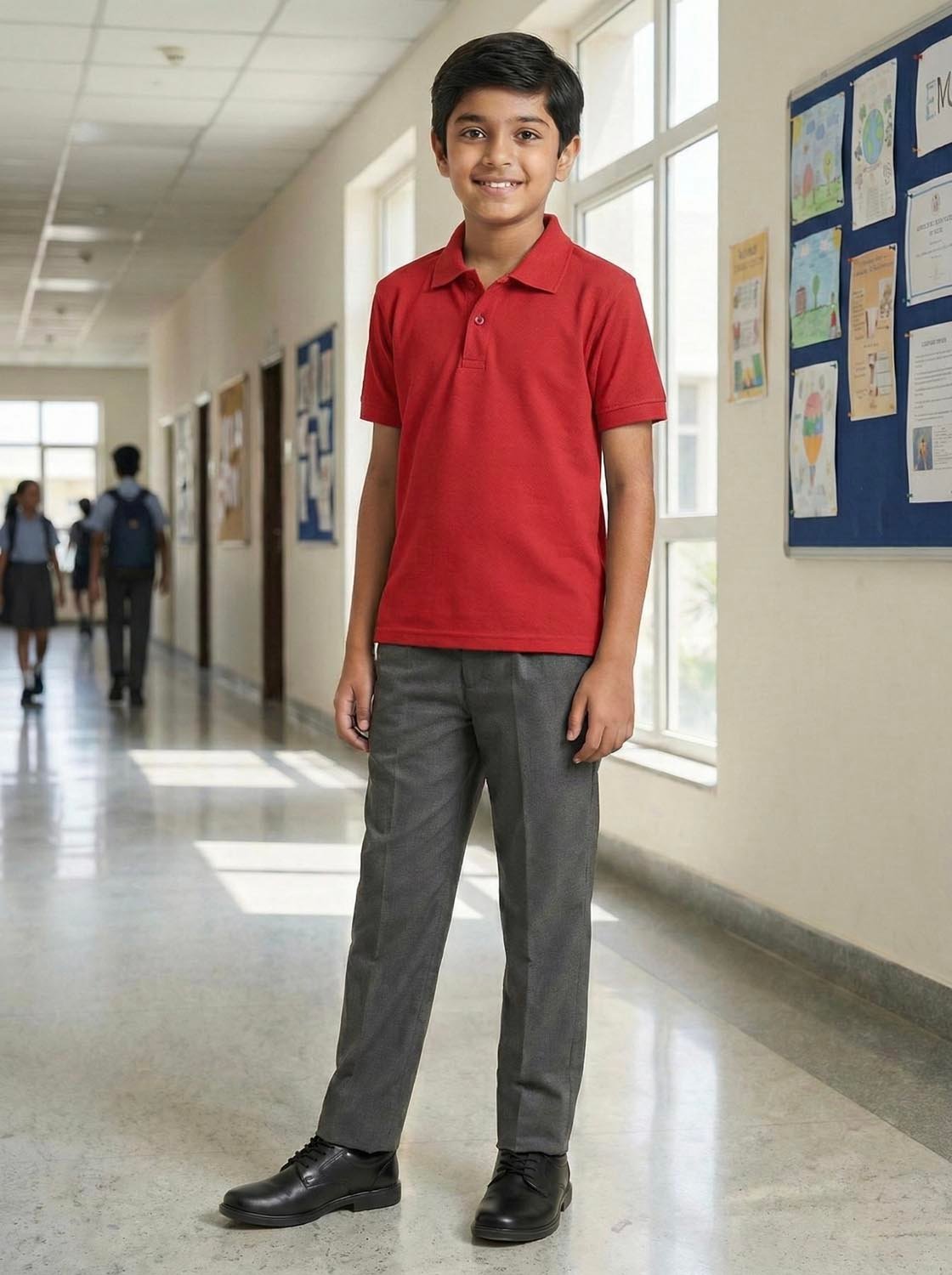 Red School Uniform Polo T-Shirt