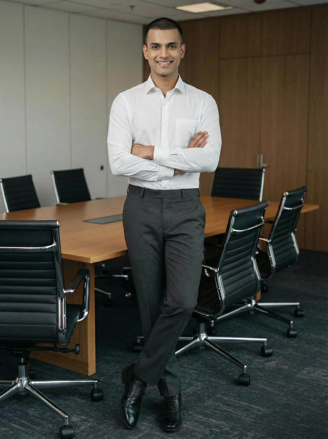 Men’s Premium Charcoal Grey Formal Trousers