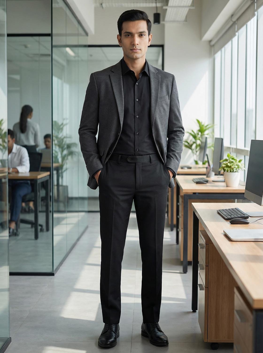 Men’s Premium Black Formal Trousers