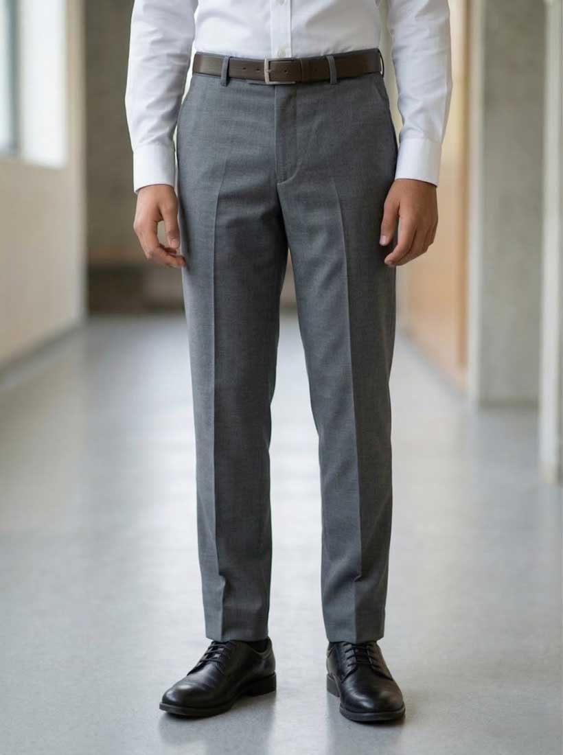 Grey School Uniform Full Pant