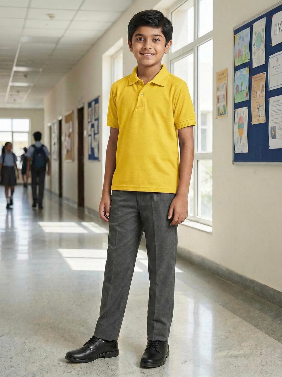 Yellow School Uniform Polo T-Shirt