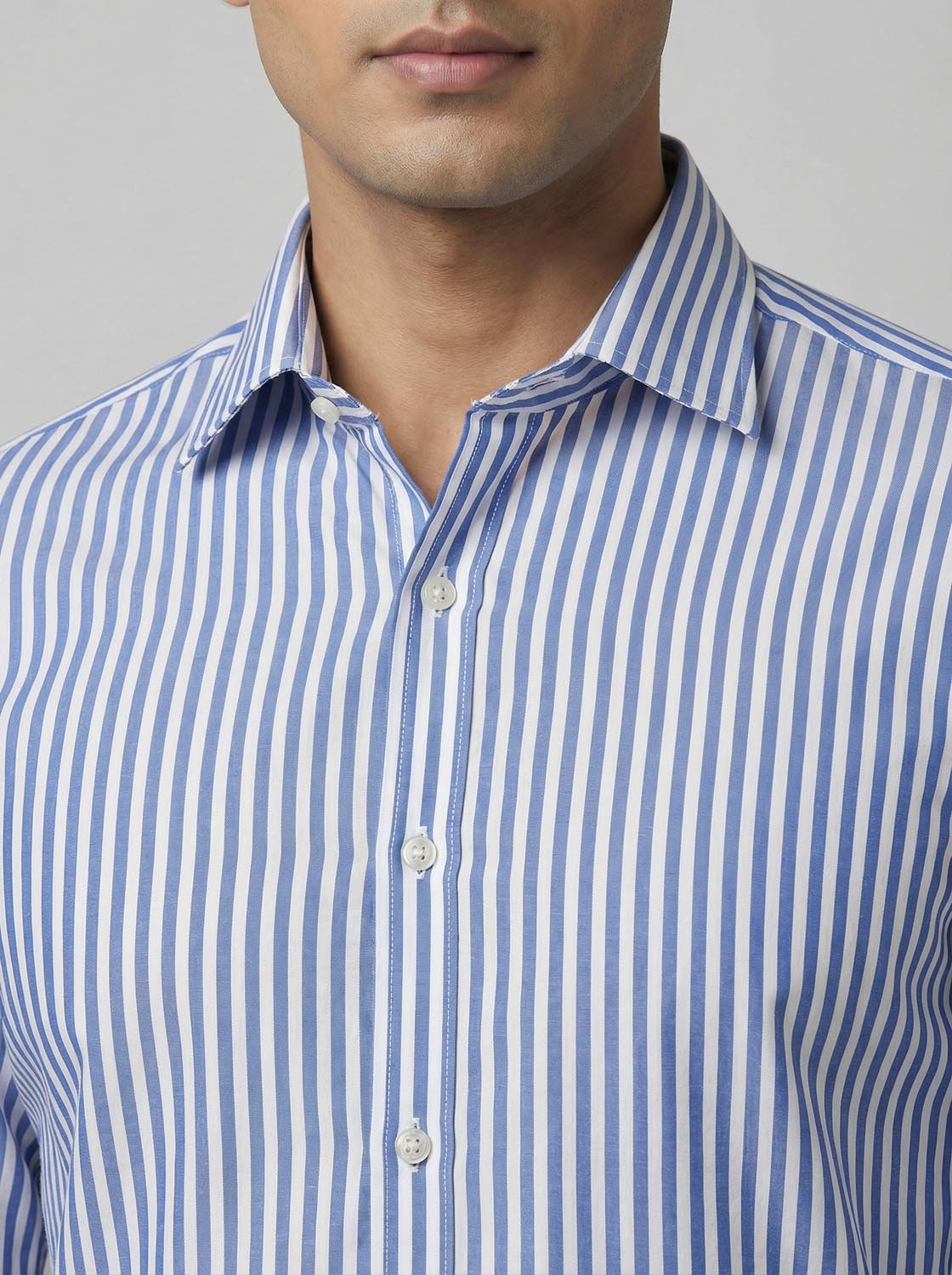 Formal Fit Blue & White Stripe Corporate Shirt