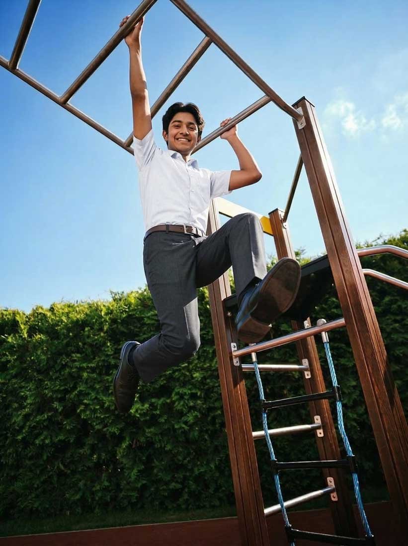 Grey School Uniform Full Pant