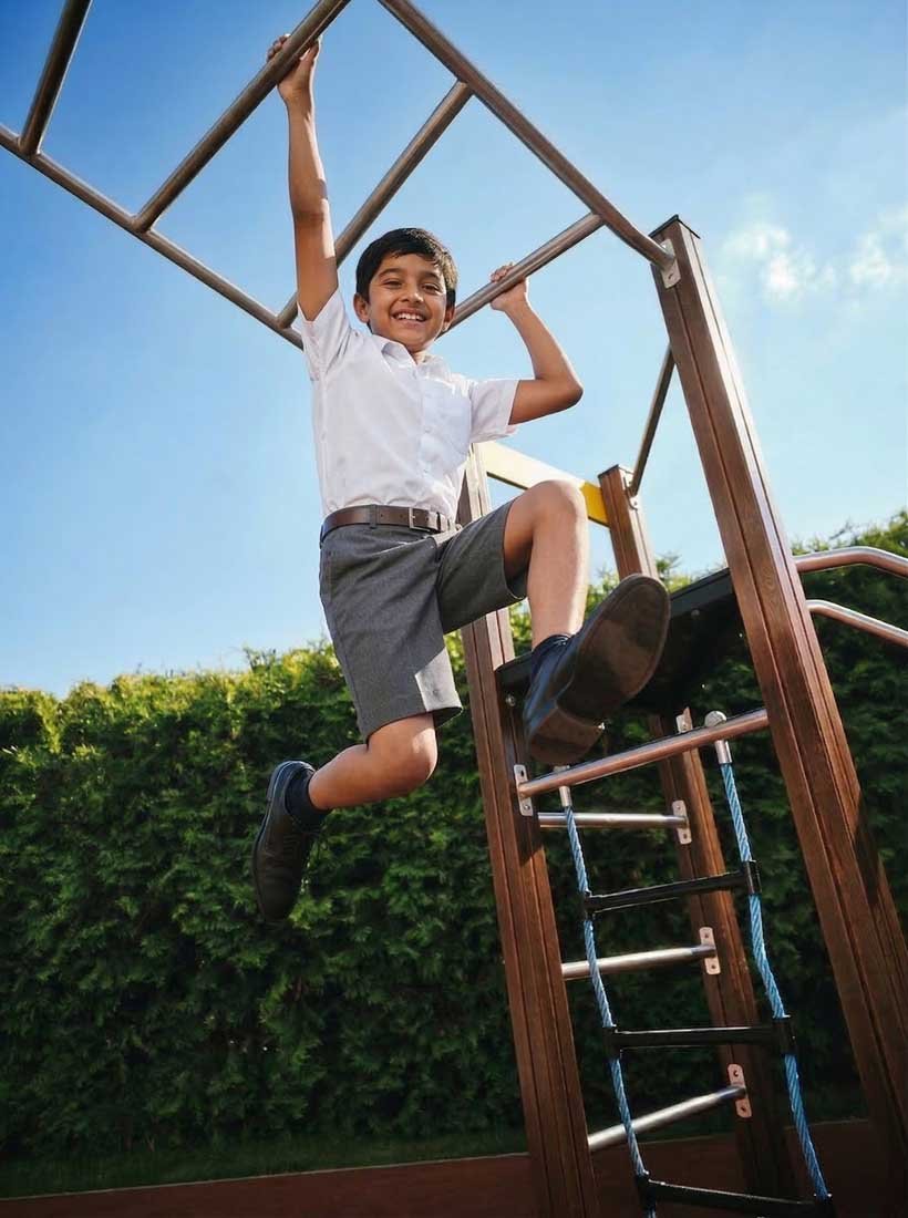 Grey School Uniform Half Pant